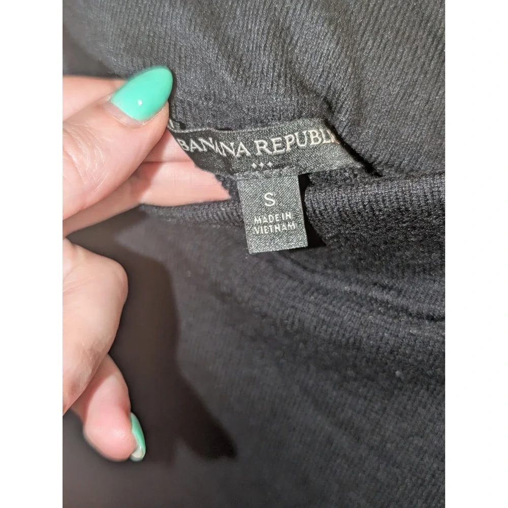 Banana Republic Black Knit Midi Skirt Women Faux Wrap S